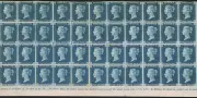 Bloc de 48 timbres Two Pence Blue estimé à plusieurs millions de dollars