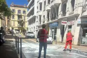 Cannes : trois pots de peinture tombés, une rue fermée plusieurs heures