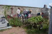 Désherbage manuel et valorisation historique au cimetière de Saint-Pierre-d'Oléron