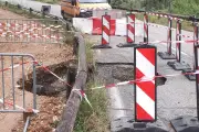 Effondrement de la chaussée sur la RD 49 à Bauduen, circulation perturbée