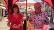 Emmanuelle Gazel en tournée à Millau pour les 10 ans de la Région