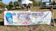 Fresque collective : les enfants de Cabrières imaginent le village de demain