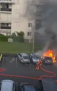 Incendie de voiture sur le parking des Gaves à Mourenx
