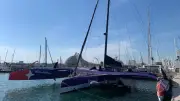Le trimaran Plastic Odyssey d'Erwan Le Roux fait escale à La Grande-Motte