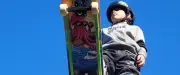 Oscar Lemesre, champion d'Occitanie de skateboard U10