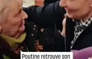 Poutine retrouve son ancienne institutrice lors des commémorations du 9 mai