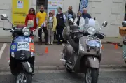 Premier rallye Vespa à Jonzac : 30 participants sur 120 km