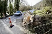Réouverture de la RD 78 entre Bourdeilles et Brantôme après un éboulement
