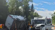 Violente collision entre camping-car et fourgon dans le Gard : trois blessés