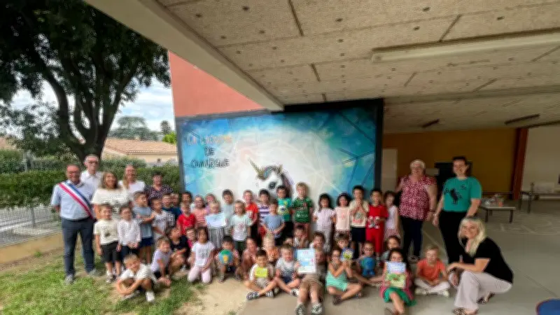 À Aubord, des enfants de maternelle chantent pour protéger la planète