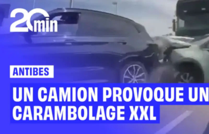 Carambolage spectaculaire à Antibes : 20 véhicules, 37 blessés légers
