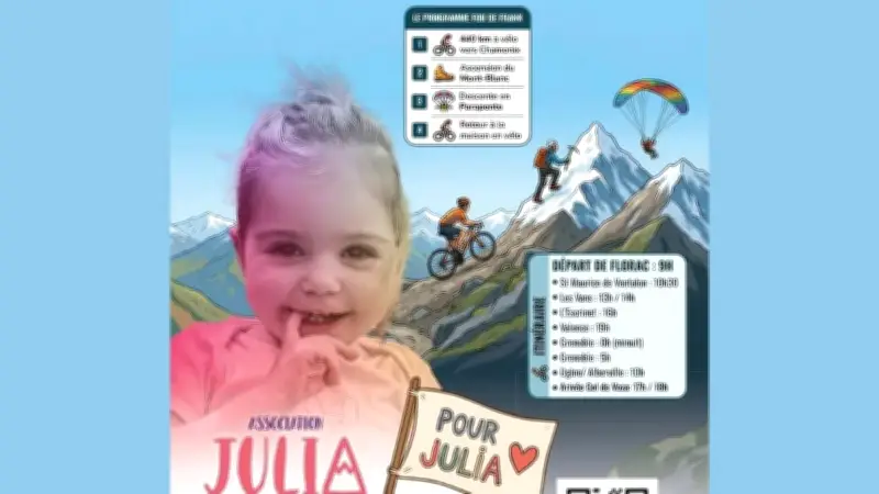 Défi solidaire : de Florac au Mont-Blanc pour Julia, 6 ans