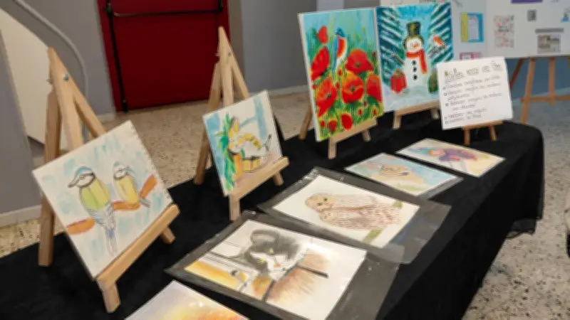 Exposition des dessins des enfants de l'atelier de Rose Gonnet à Puissalicon