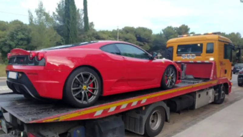 Ferrari flashée à 232 km/h : permis retiré et voiture confisquée