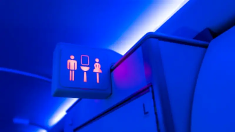 Il s'infiltre dans un avion avec un faux billet et se cache aux toilettes