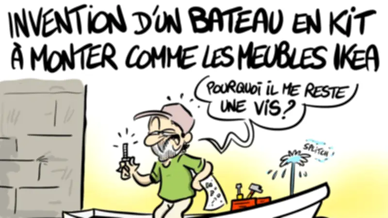 Le bateau en kit : un meuble Ikea flottant selon Dadou
