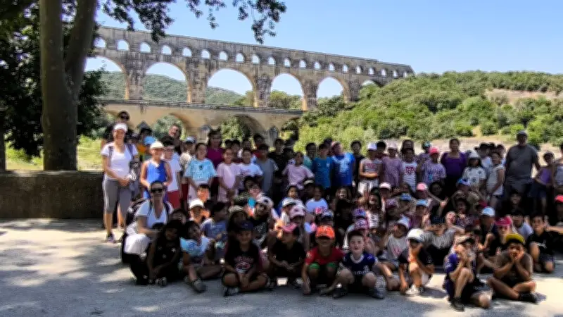 Les écoliers de Cantarelle allient sport et opéra au Pont du Gard