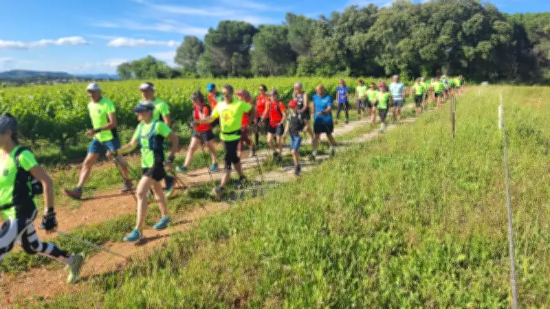 Marche nordique : une journée sportive au domaine de l'Arbousier à Castries