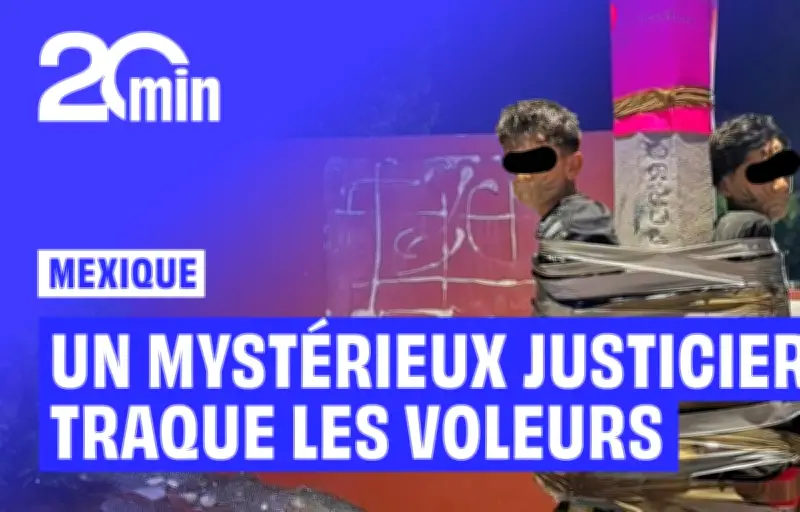 Mexique : un justicier masqué ligote des voleurs à des poteaux