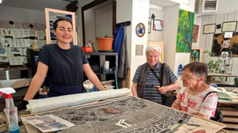 Restauration de la rosace de l'église d'Aguessac par Lola Pradeilles