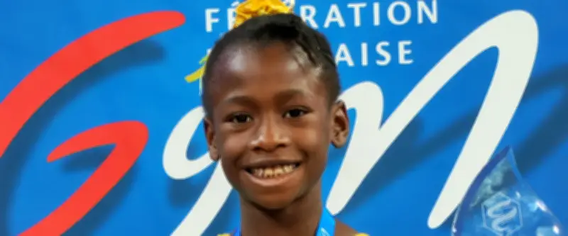 Shaade Adeossi, 10 ans, championne de France de gymnastique avec 5 points d'avance