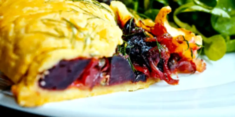 Tarte rustique betterave chèvre : recette de Jesse Jenkins