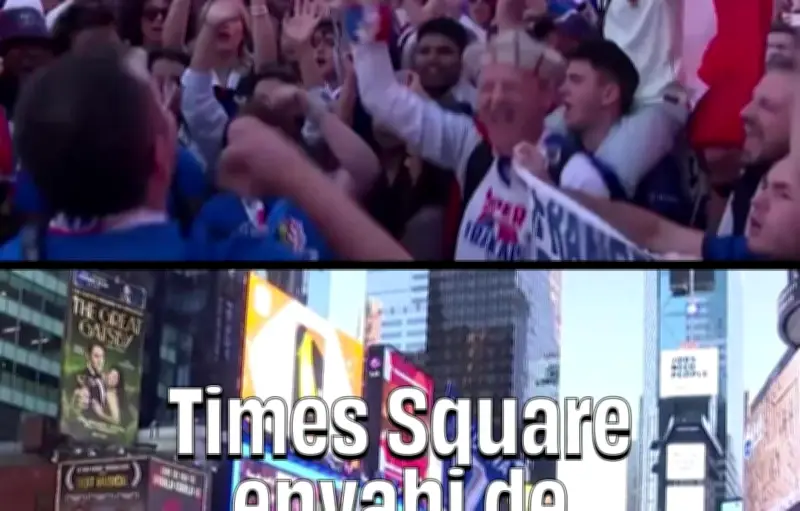 Times Square envahi par les supporters français avant France-Sénégal