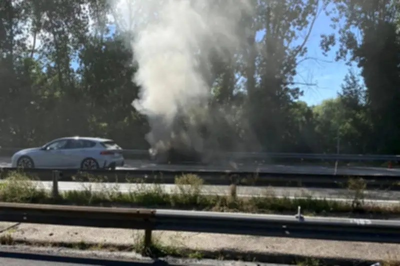 Un véhicule prend feu sur l'A8 près de Nice, trafic perturbé