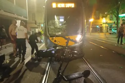 Accident entre un tram et une moto à Nice cette nuit : le motard transporté à l'hôpital