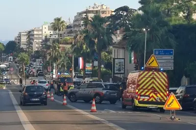 Cannes : motard blessé par une conductrice en fuite, un policier fait usage de son arme