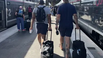 Coulisses du MHR en train pour la finale du Top 14 à Paris