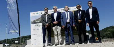 Première pierre de Présajéo aux Prés Saint-Jean à Alès