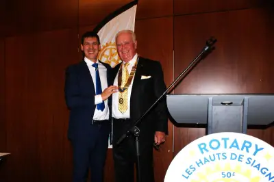 Rotary club Les Hauts de Siagne : Hugues Boursier prend la présidence pour le 50e anniversaire