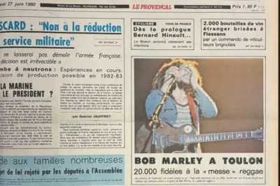 Var-matin célèbre 80 ans : le concert mythique de Bob Marley à Toulon en 1980