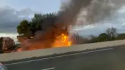 Deux voitures prennent feu sur l'A9 et l'A709 près de Montpellier