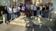 Hommage émouvant à Lyhanna devant la mairie de Logrian-Florian