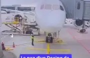 Le nez d'un Boeing de Lufthansa s'effondre sur le tarmac à Francfort