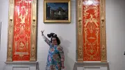 Panneaux vernis de l'Hôtel de Lunas exposés au musée Fabre