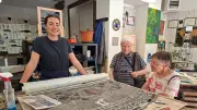 Restauration de la rosace de l'église d'Aguessac par Lola Pradeilles