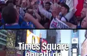 Times Square envahi par les supporters français avant France-Sénégal