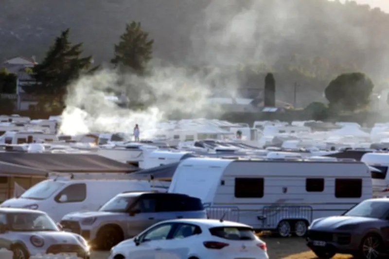 800 caravanes de gens du voyage installées à Levens près de Nice