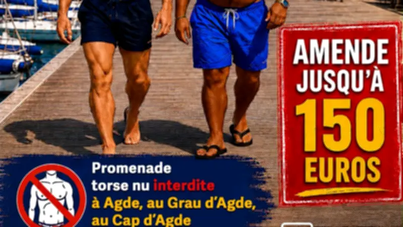 Agde : campagne choc contre les balades torse nu et la chicha
