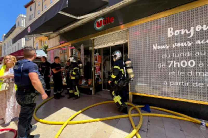 Incendie dans une cave à Grasse : le centre-ville paralysé, le magasin Utile évacué