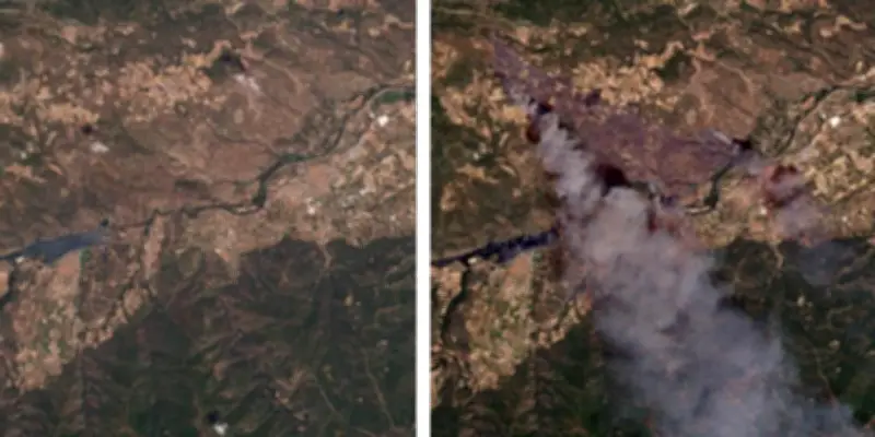 Incendies dans le sud de la France : images aériennes impressionnantes