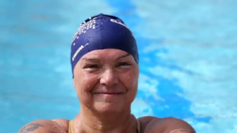 Isabelle Fagard, 59 ans, médaillée de bronze aux championnats de France de natation Masters