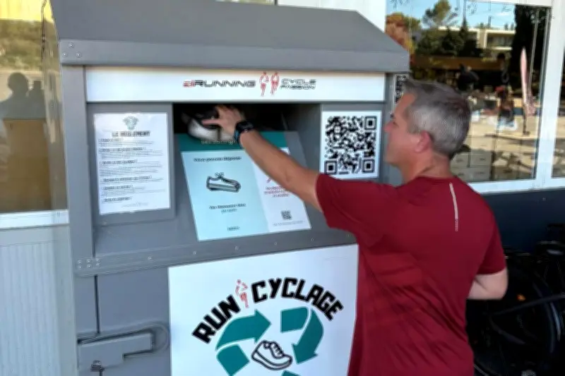 Recyclage de chaussures de course : un container innovant à Grasse