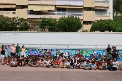 Fresque géante à Nice : les élèves d'Aimé-Césaire célèbrent la nature