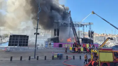 Incendie au Vieux-Port de Marseille : deux bateaux coulés, 14 blessés
