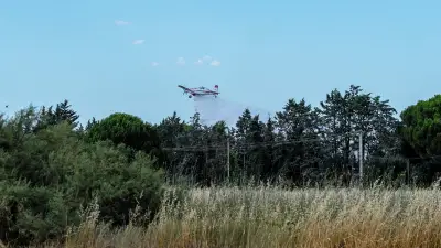 Incendie à Milhaud : huit camions et deux aéronefs mobilisés