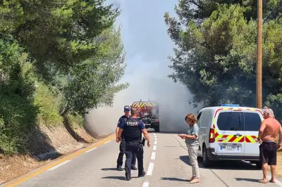 Incendie près de Nice : 64 pompiers et un hélicoptère mobilisés